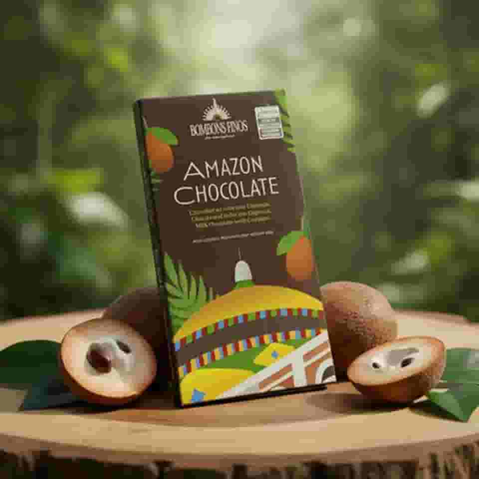 Tablete Chocolate Com Cupuaçu 100g Bombons Finos da Amazônia