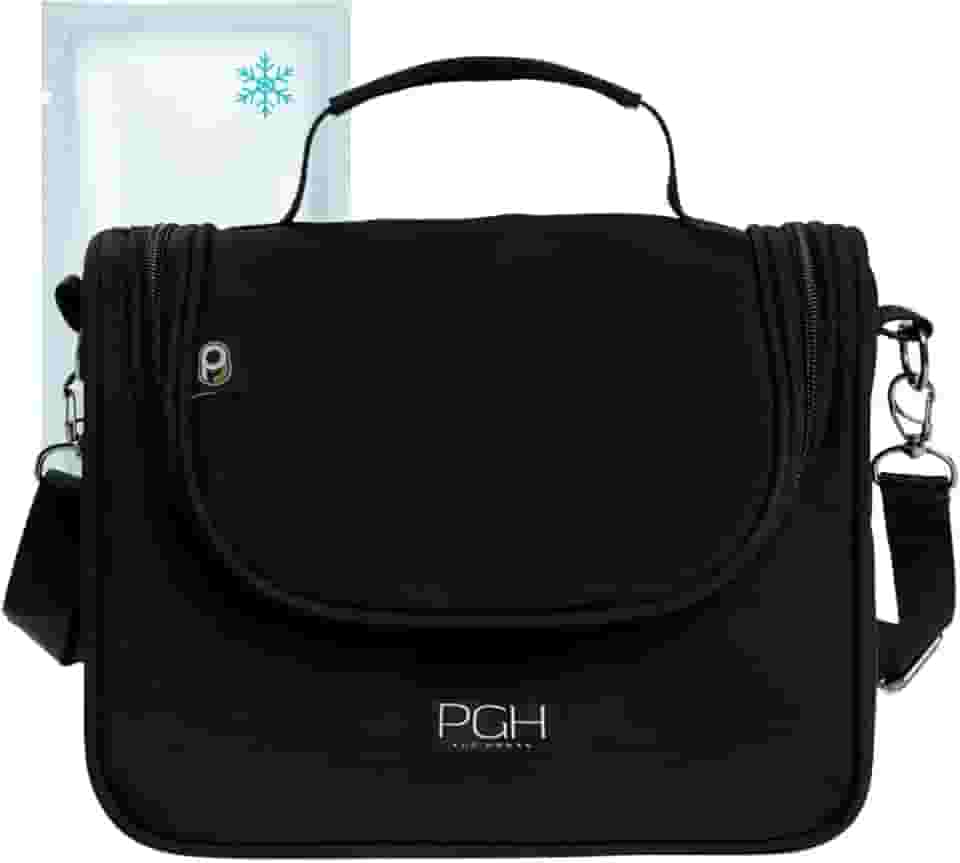 Bolsa Lancheira Térmica Adulto ou Infantil PGH, Modelo COMPACT MINI, Capacidade de 4 Litros, com Alça de Ombros Ajustável com Gelo Reutilizável incluso