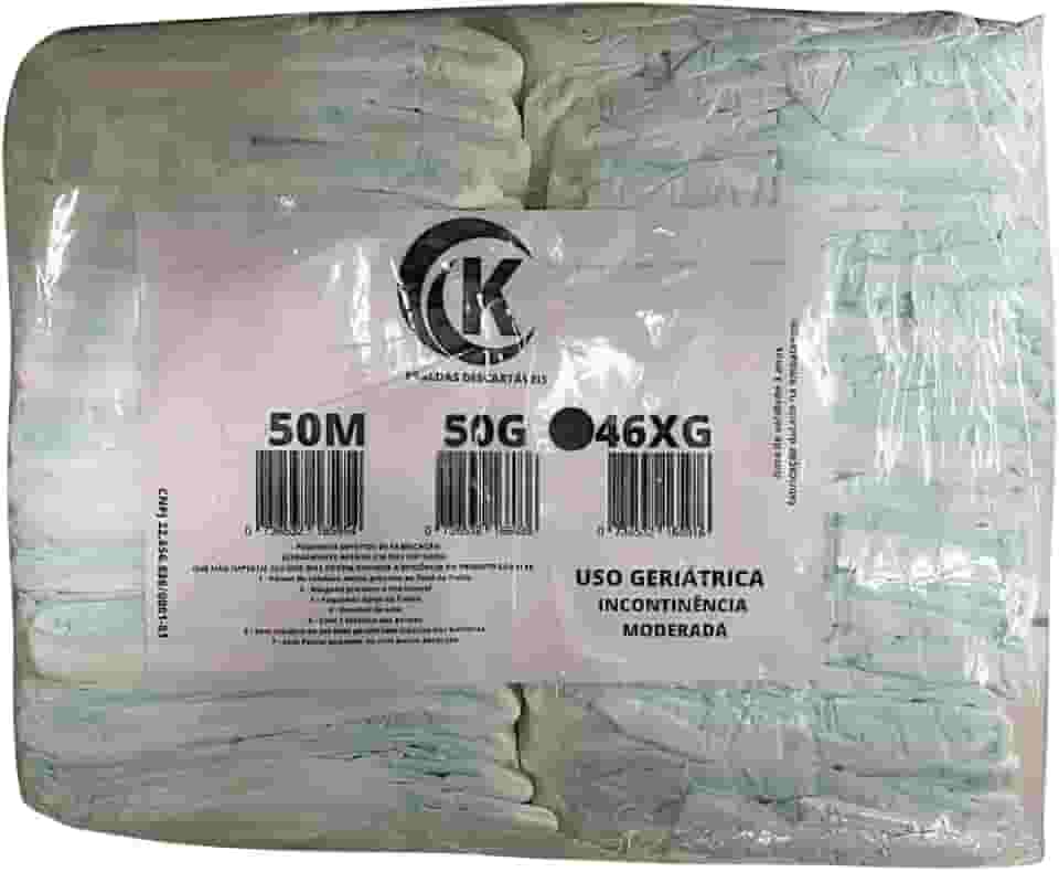 Fralda Geriátrica Adulto Segunda Linha Com 50 Unidades Tamanho M G XG Incontinência Moderada (X-Grande)