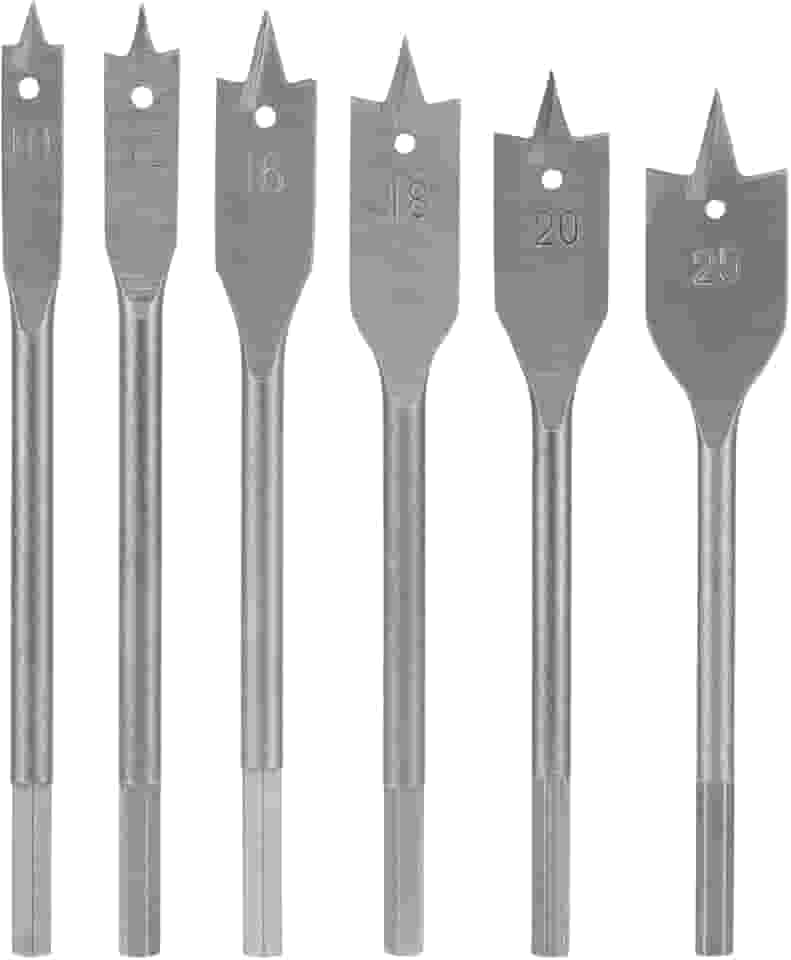 Sparta Jogo De Brocas Chatas Para Madeira 10-12-16-18-20-25 6 Pcs