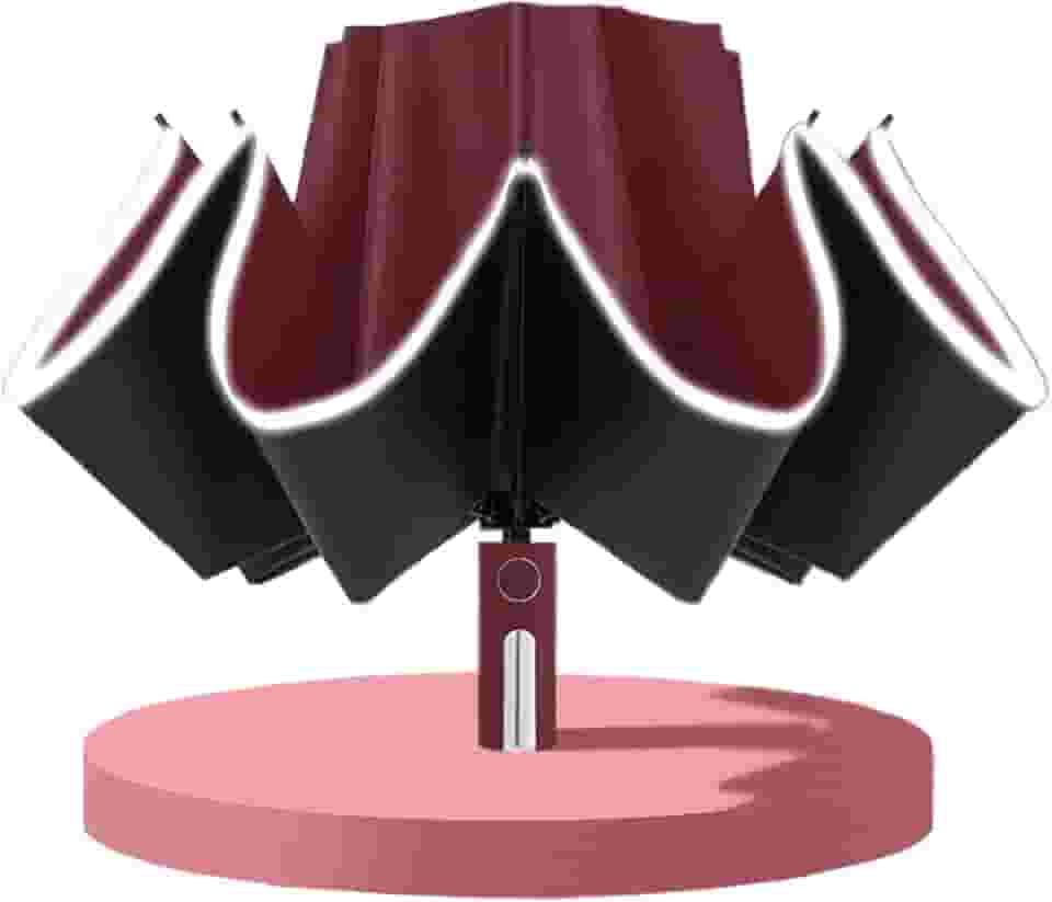 Guarda-chuva totalmente automático Guarda-chuva invertido Proteção solar e contra a chuva em vinil reforçado com 10 suportes