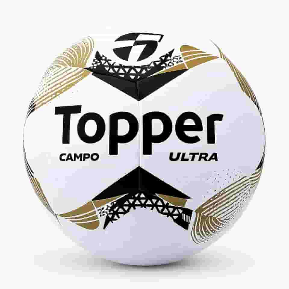 Bola de Futebol de Campo Topper Ultra Dupla Colagem Oficial Dourada