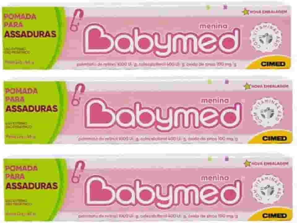 Pomada Babymed Assadura Bebê Pele Delicada Kit C/3 Menina…