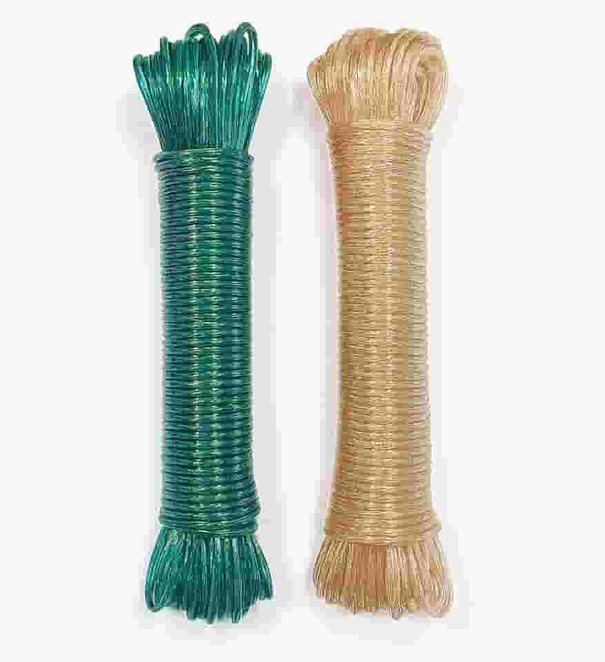 Kit 40 Metros de Corda para Varal de Roupas Resistente Durável e Flexível Ideal para Uso Doméstico Externo e Viagens Quintal Trançadas