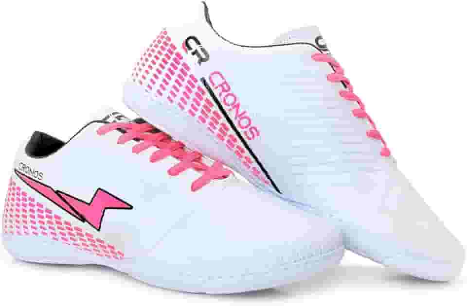 Chuteira Cronos Futsal Sola Costurada Futebol de Salão Masculino Feminino