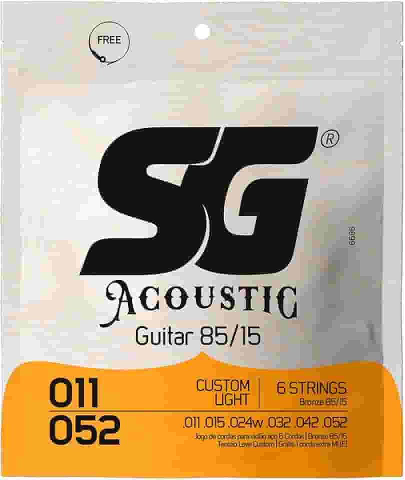 Encordoamento 011 SG, Aço Bronze 85 15, para Violão