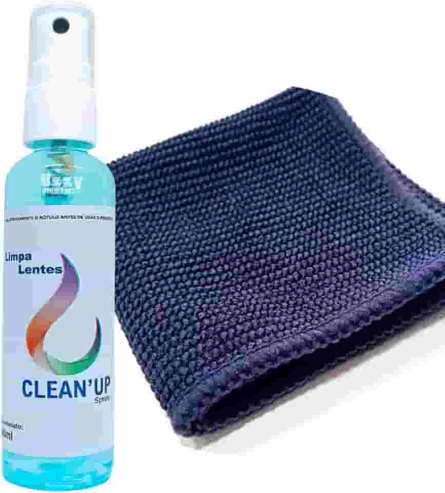 Limpa Telas e Lentes 120 ml com 1 Flanela Microfibra Limpa Óculos Celular computador notebook camera