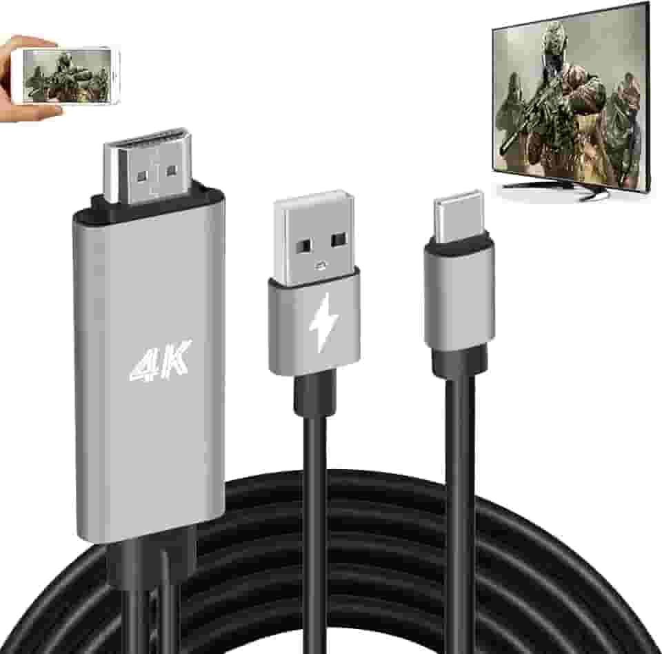 Cabo adaptador HDMI USB tipo C MHL 4K cabo conversor de vídeo compatível com iMac MacBook Samsung Laptop Galaxy S20 S10 S9 S8 Note 20 10 LG G8 G5 Q5 telefone Android para espelho e carregamento para
