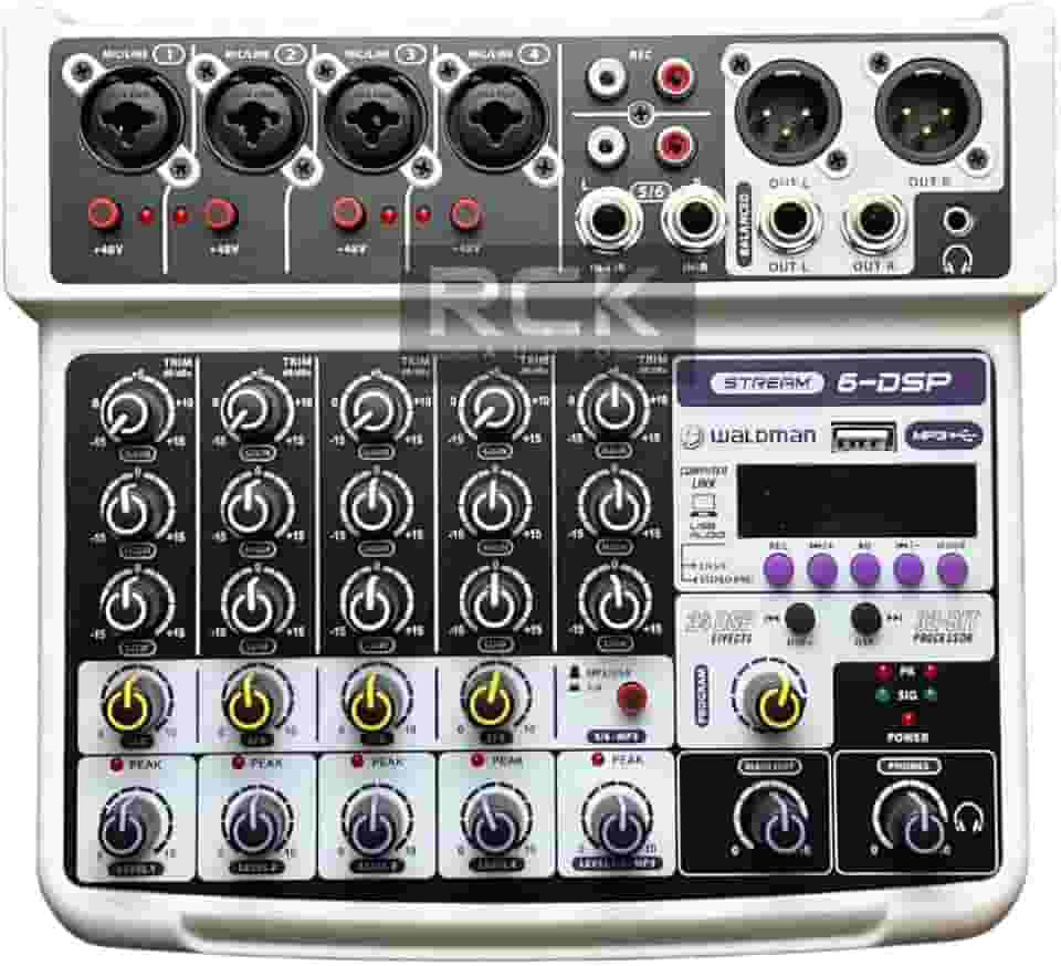 Mesa de Som Waldman ST-6DSP 6 Canais C/Interface de áudio