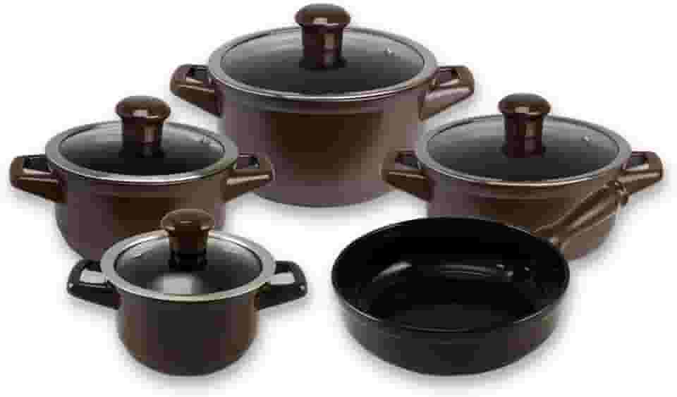 Ceraflame Conjunto Panelas de Cerâmica Duo Smart 5 Peças Chocolate -