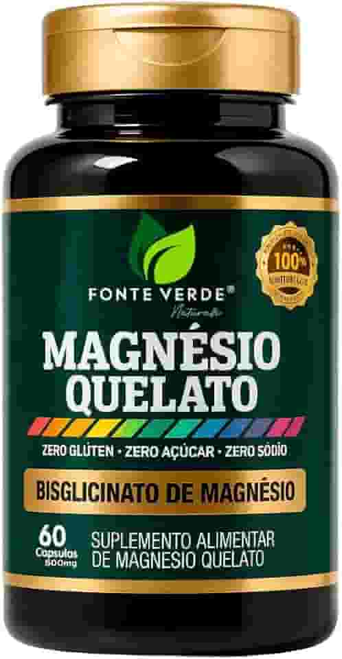 Suplemento mineral Magnésio Quelato 60 Cápsulas – Fonte de Magnésio para o Bem-Estar e Equilíbrio Nutricional do Organismo