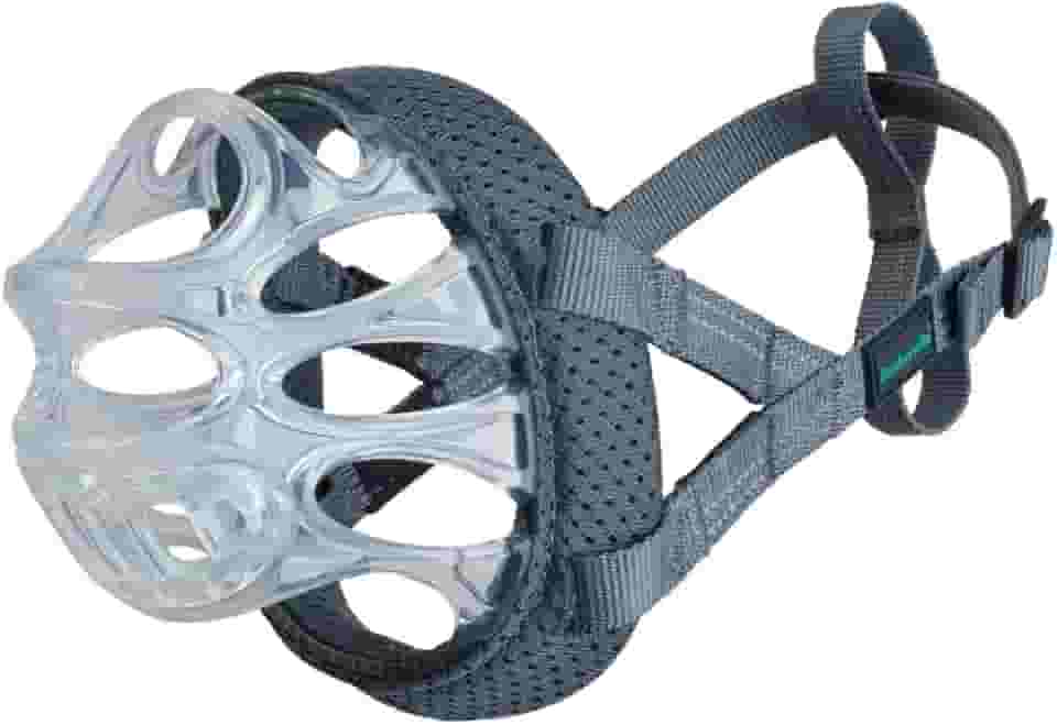 Focinheira para cães Baskerville INVISA Basket - Design humano patenteado com visibilidade facial, faixa de nariz acolchoada, calça de cachorro e bebida, evita mordidas e eliminações. Focinheira para