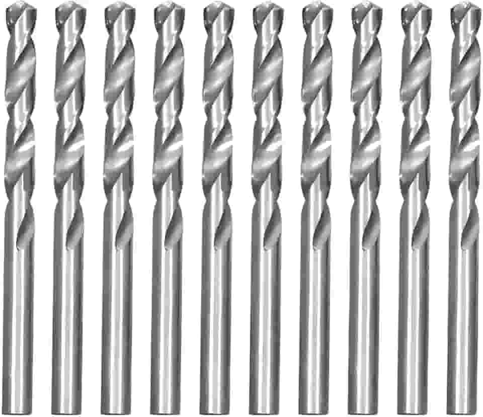 Kit de Brocas para Metal e Inox, Aço Carbono Rápido, 4,5mm x 8cm, 10 Peças