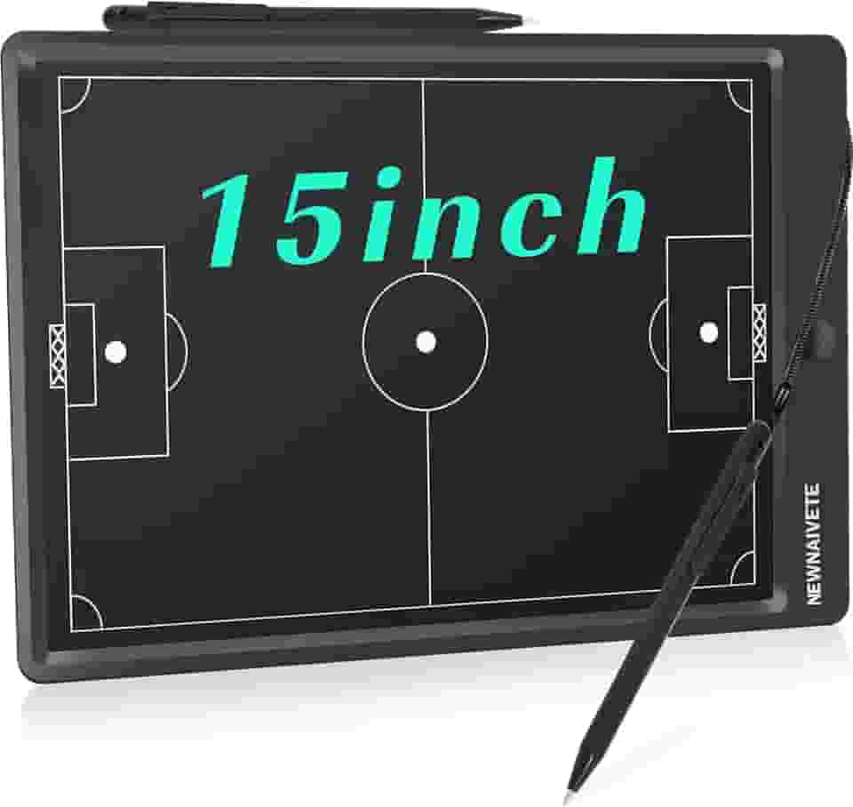 Placa eletrônica de treinador de futebol – Placa de treinamento tático de futebol LCD com caneta Stylus para treinador de futebol e tablet de escrita