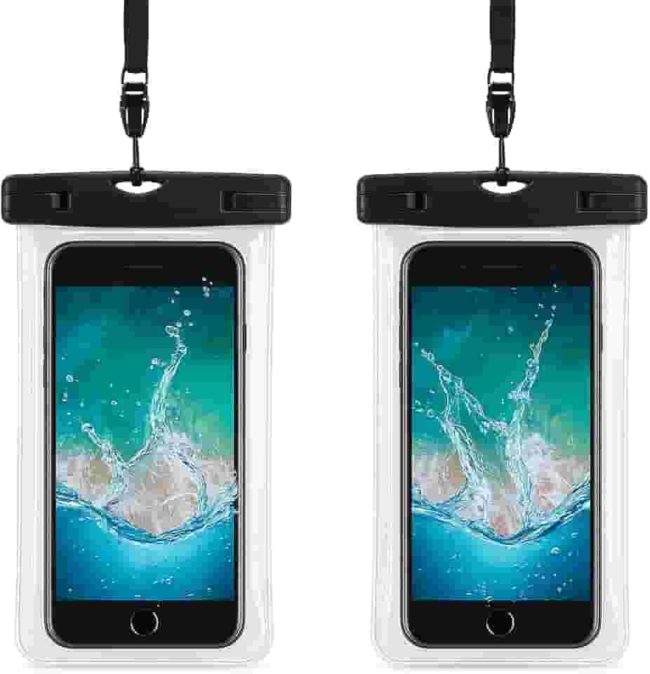 Kit 2 Capas à Prova d’Água para Celular Universal até 6.5” com Alça - Impermeável, Protege Seu Celular em Praia, Piscina, Chuva, Shows e Viagens
