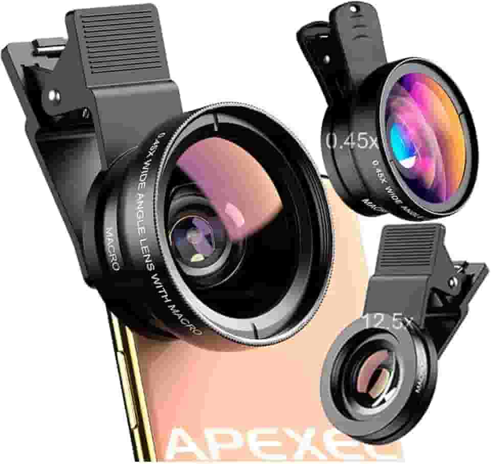 Lente Celular Macro 12.5x Angulo Super Amplo 0.45x smarthphone pixel 2 em 1 qualidade angular premium