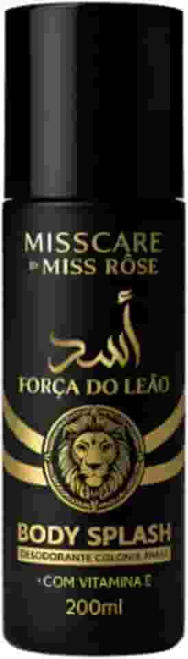 Body Splash Força do Leão – Colônia Desodorante Corporal Masculina 200ml, Fragrância Intensa e Refrescante, Toque Amadeirado e Marcante