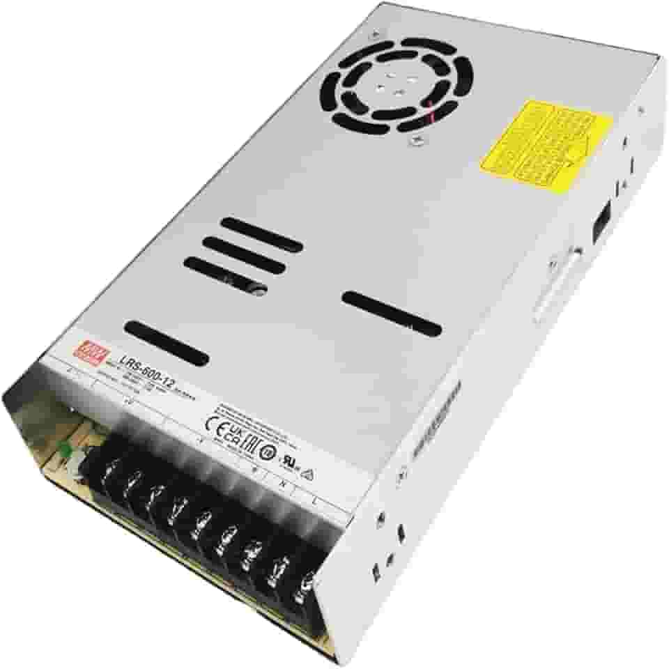 Mean Well 600W Fonte De AlimentaçãO De Bancada Para Pc Com SaíDa úNica, Fonte De AlimentaçãO Cc VariáVel Para Computador 12V 50A, (LRS-600-12 12V/50A/600W/Single Supply)