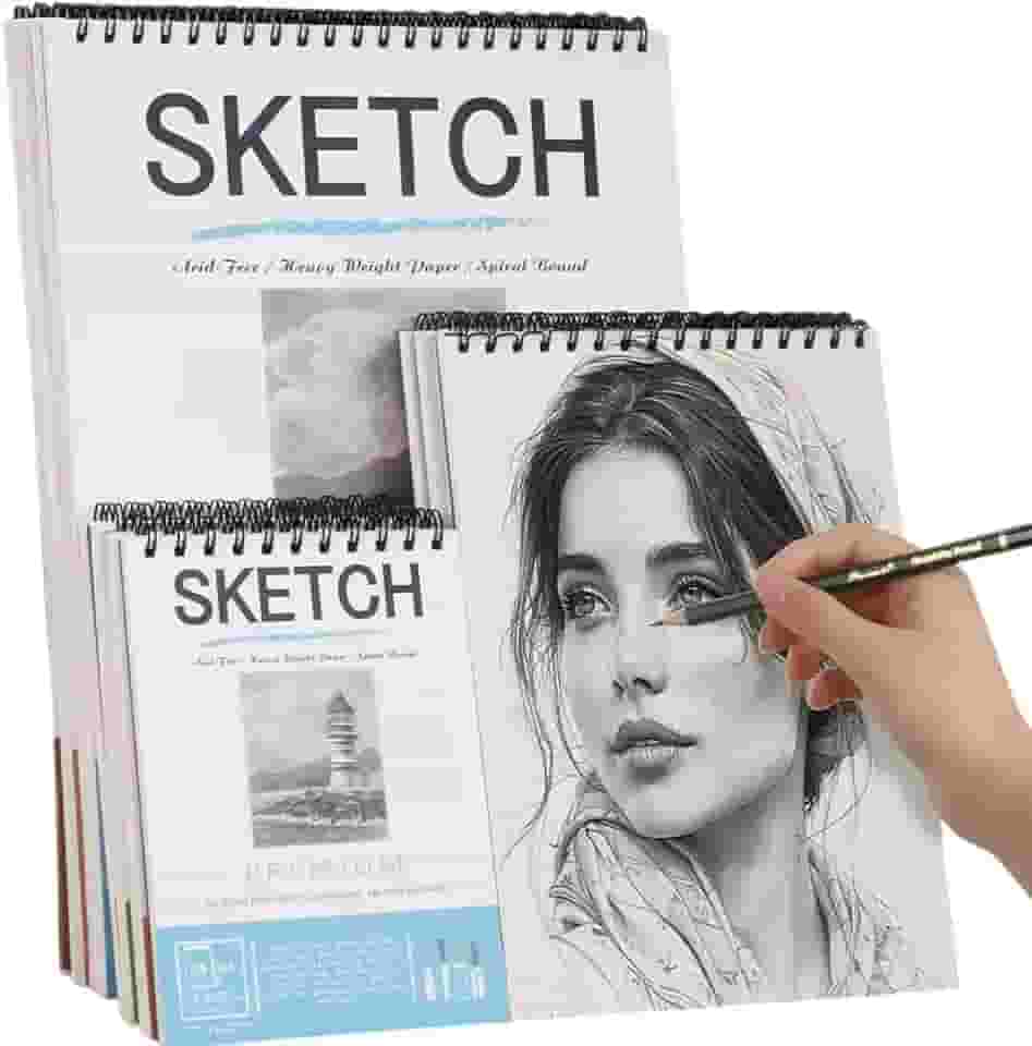 Caderno Sketchbook Desenho Artístico Profissional Esboço A4 160g 24 Folhas Ilustração (A4)