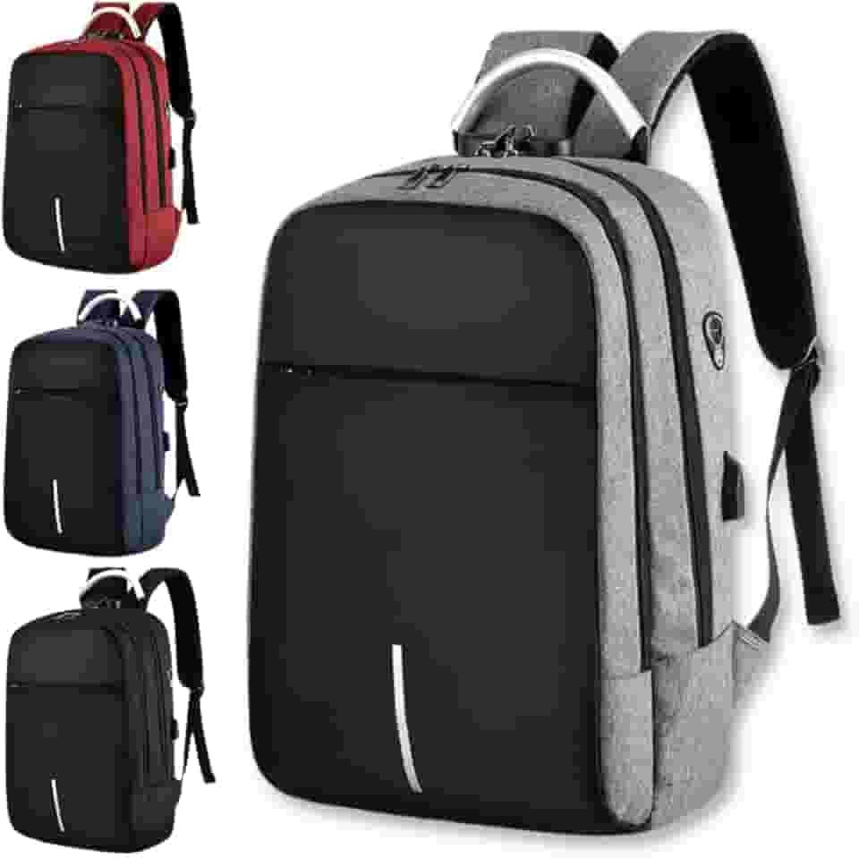 Mochila Executiva Impermeável Unissex C/Cadeado + Porta USB Para Notebook | Leve, Espaçosa e Confortável | Ideal para Trabalho, Viagens e Estudo | Marca Izal®