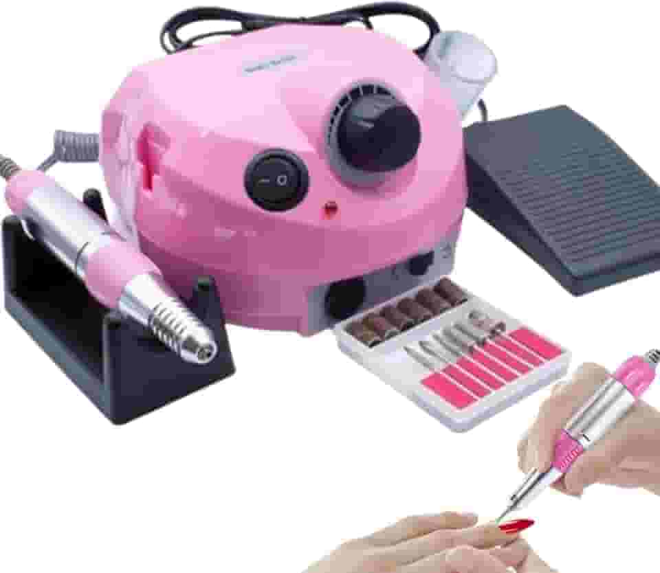 Lixadeira Motor Elétrica Porquinho com Pedal para Unhas Nail Drill 50.000RPM Profissional Bivolt 110v - 220v KRORE®