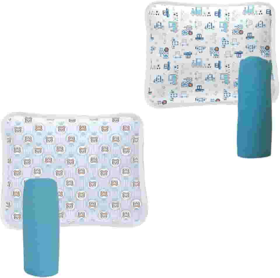 Jogo Lençol Berço Americano 2 Kits De Lençol Com Elastico e Fronha Estampa Menino