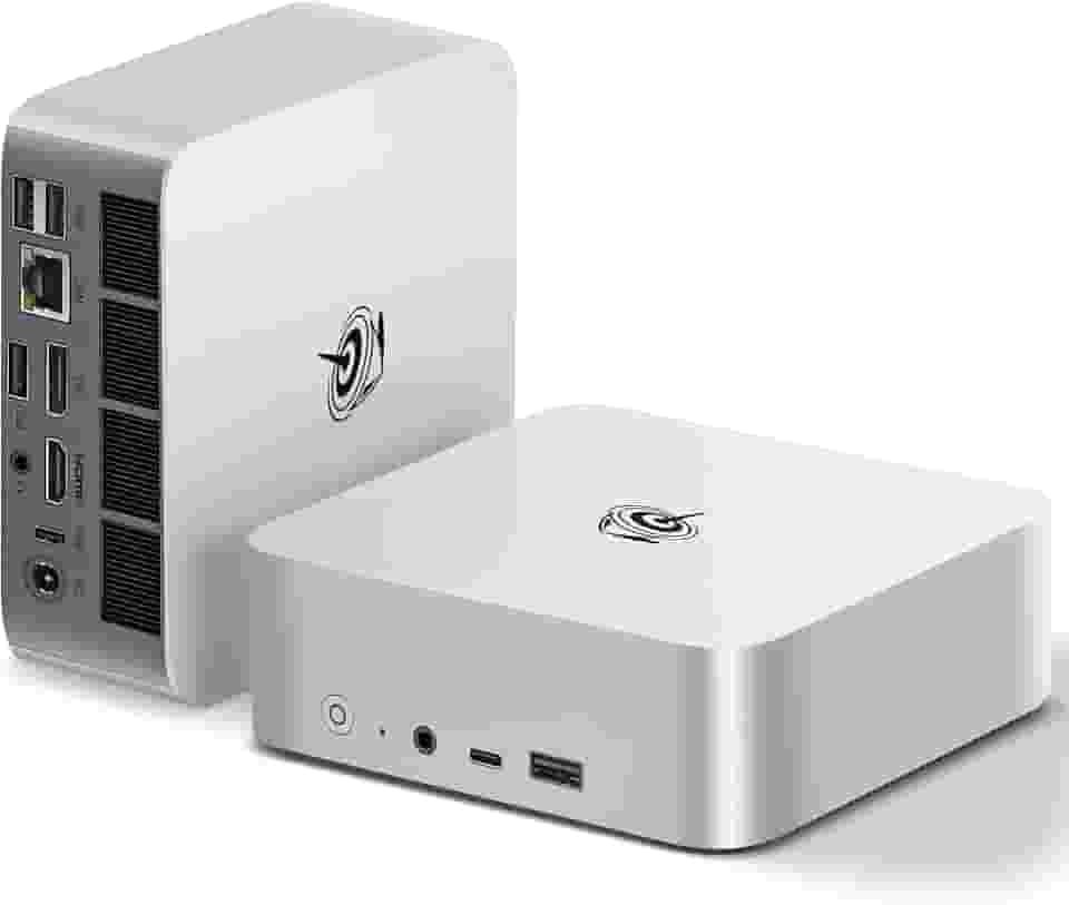 Beelink Mini PC SER8, AMD Ryzen 7 8745HS (8C/16T, até 4,9GHz), 32G DDR5 RAM 1TB PCIe4.0 SSD, Mini Gaming Computer Suporte 4K Tela Tripla/WiFi6/BT5.2/2.5G LAN/USB4/Win11 Pro