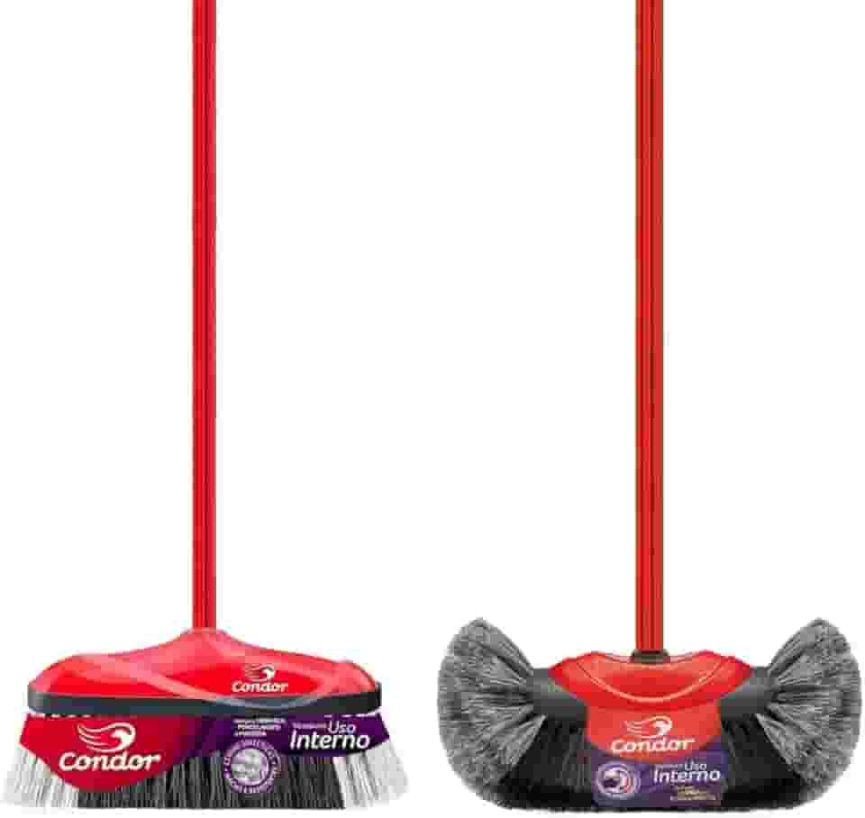 Kit Limpeza 1 Vassoura Pelo Natural 1 Vassoura Sintética Com Cabo Condor