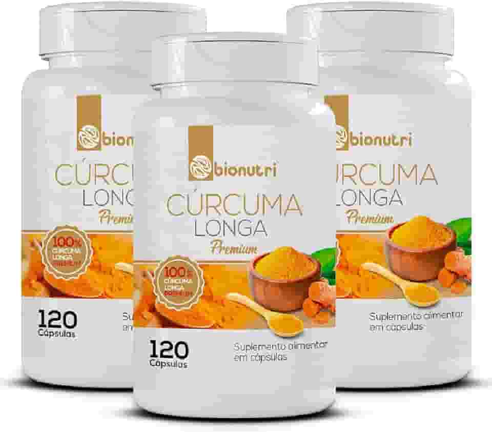 Kit 3x Cúrcuma Longa L. Premium 120 Cápsulas Bionutri