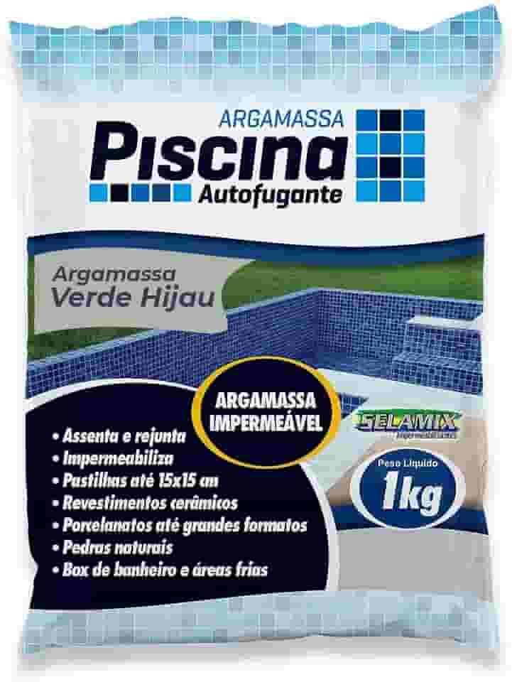 Argamassa Piscina Aut. Impermeável Cor Verde Hijau 1Kg