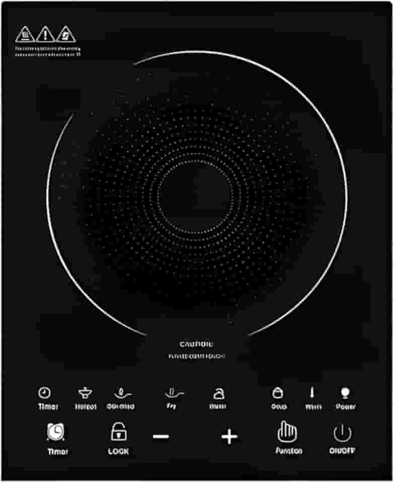 Fogão Cooktop Elétrico de Indução 110v ou 220v Portátil 1 Boca 1800W Preto com Mesa de Vidro Vitrocerâmico (220V)