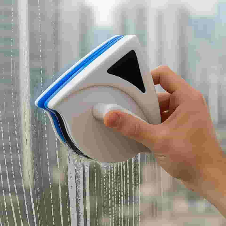 Limpador De Vidros Premium Magnético Dupla Face, Com Corda De Segurança, Ideal Para Janelas Altas, Espelhos, Box, Marca VARENZIA