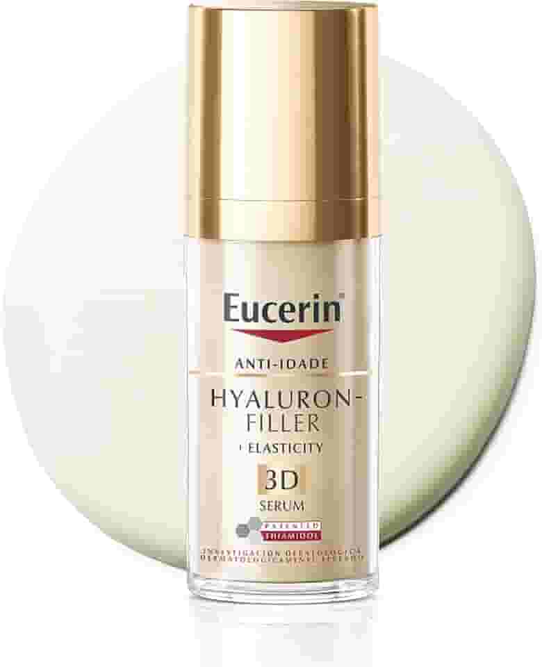 EUCERIN 3D Sérum Facial Anti-idade Firmador 30ml, Elasticity, Pele Madura, Hyaluron-Filler, Ácido Hialurônico, Antirrugas