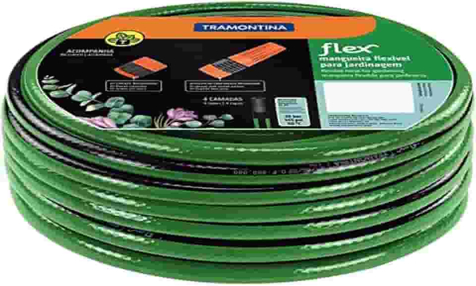 Tramontina Mangueira Pvc C/Engate e Esguicho Flex 30m Verde e Preta