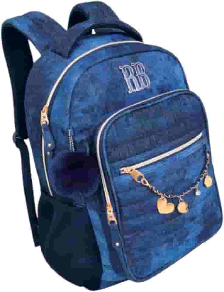 Mochila De Costas Escolar Juvenil Rebecca Bonbon Jeans Azul Clio Style 2026