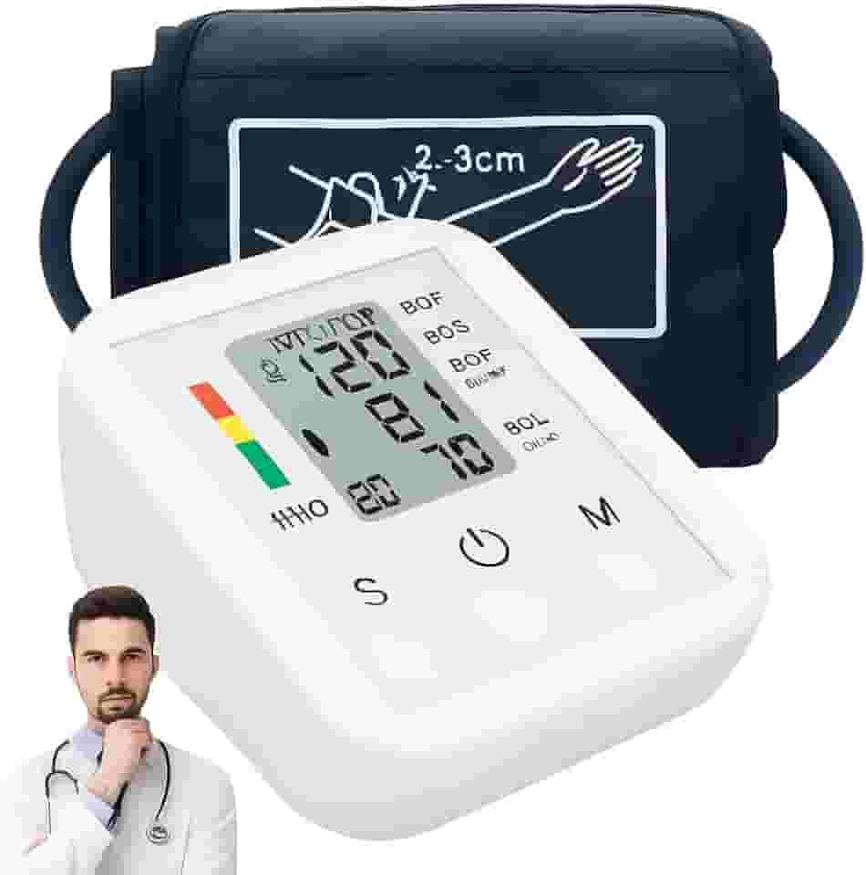 Aparelho de Pressão Arterial Digital Automático de Braço – Monitor Inteligente com Tela LCD Grande, Detecção de Arritmia, Memória para Leituras e Operação Simples