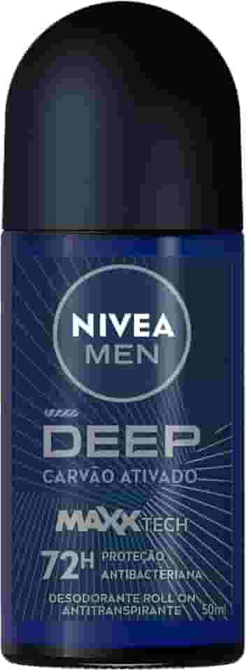 NIVEA MEN Antitranspirante Roll-on Deep MaxxTech Carvão Ativado 50ml