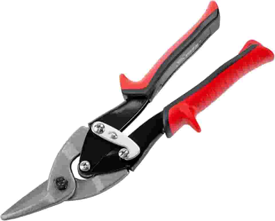 MTX Tesoura para Chapa 10" (250 mm) – Corte à Esquerda com Cabo Emborrachado e Alavanca Dupla