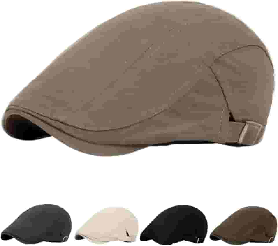 Boina Masculina Primavera Verão Cor:Caqui;Tamanho:Ajustável - Veste 55 a 60cm