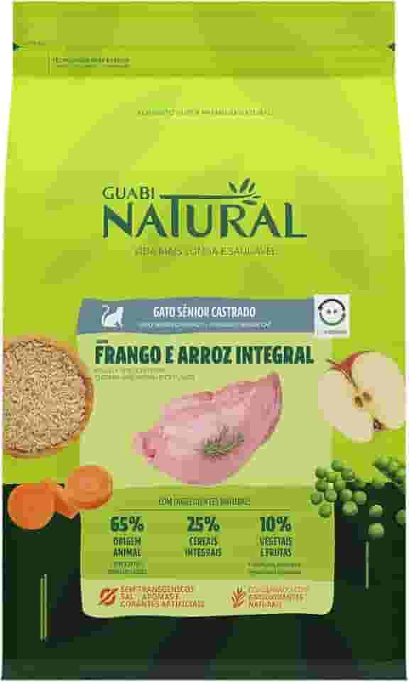 GUABI NATURAL GATO SENIOR CASTRADO FRANGO E ARROZ 1,5kg