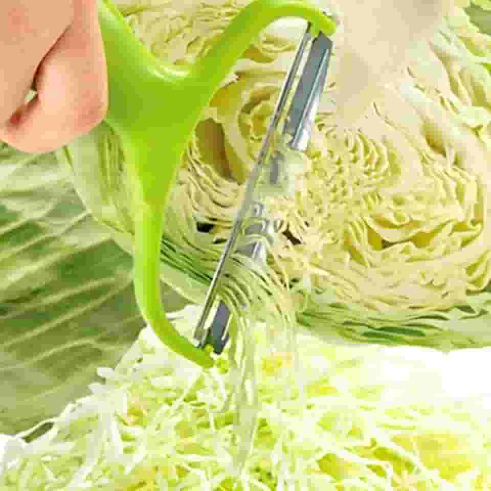 1 ralador de repolho vegetariano boca larga aço inoxidável ferramenta de corte para ralador de frutas, 11,3 x 17,7 cm