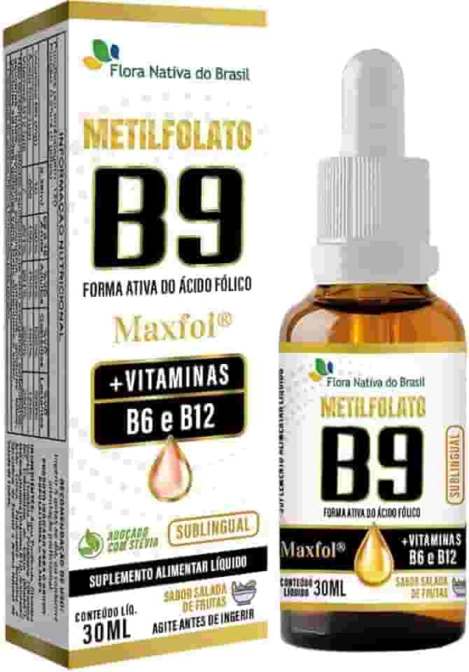 Metilfolato Maxfol (Vitaminas B9,B6,B12) 30ml - Flora Nativa (30ml, Frutas)