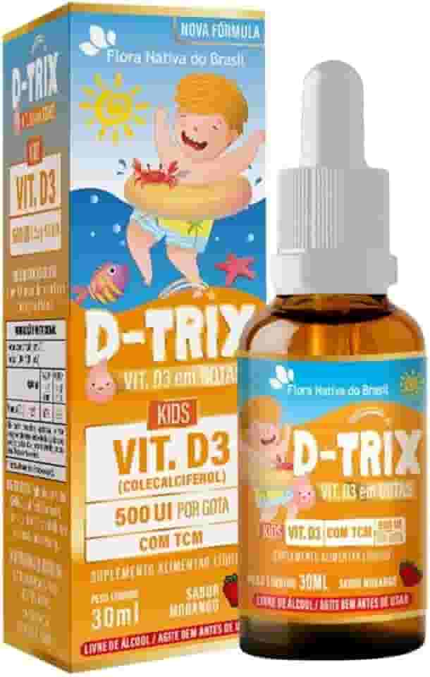 D-Trix Kids (Vit D 400 UI/gota) 30ml Sabor Morango - Flora Nativa