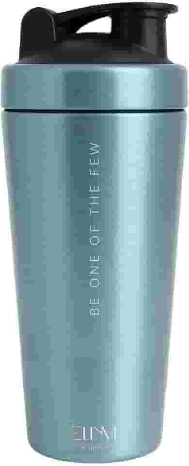 Coqueteleira Aço Inox 900ml Shakeira ELLYM NUTRITION Misturador Ideal Shakes - Azul (Sem compartimento)