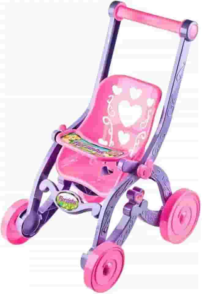 Genérico Carrinho de Boneca Infantil Grande Princesas Carrinho de Bebê Brinquedo Rosa