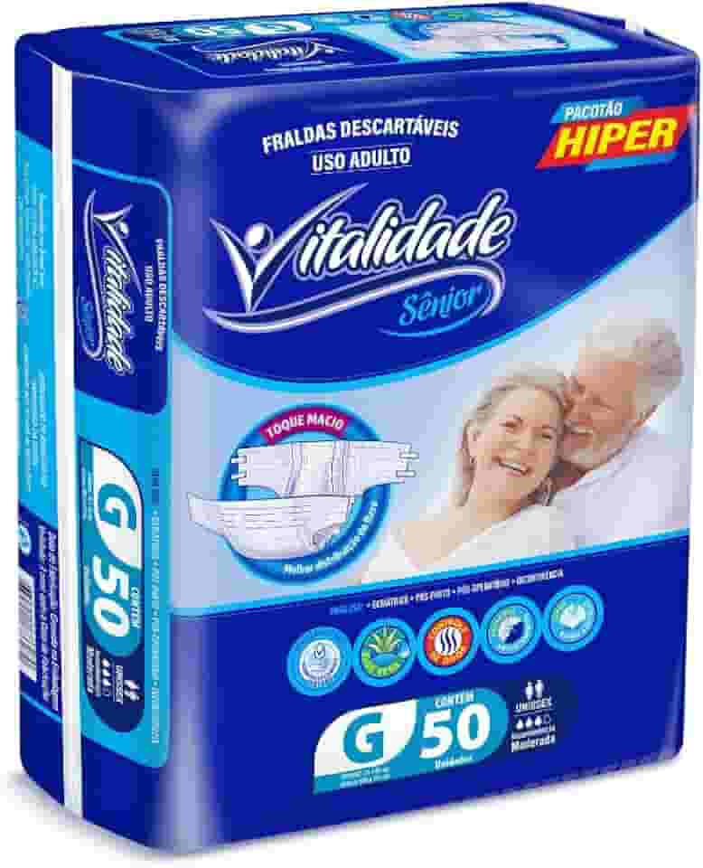 Fralda Descartável Geriátrica Prevent Care Pacotão Revenda Fita (TAMANHO G 50 UNIDADES 70 a 85kg)