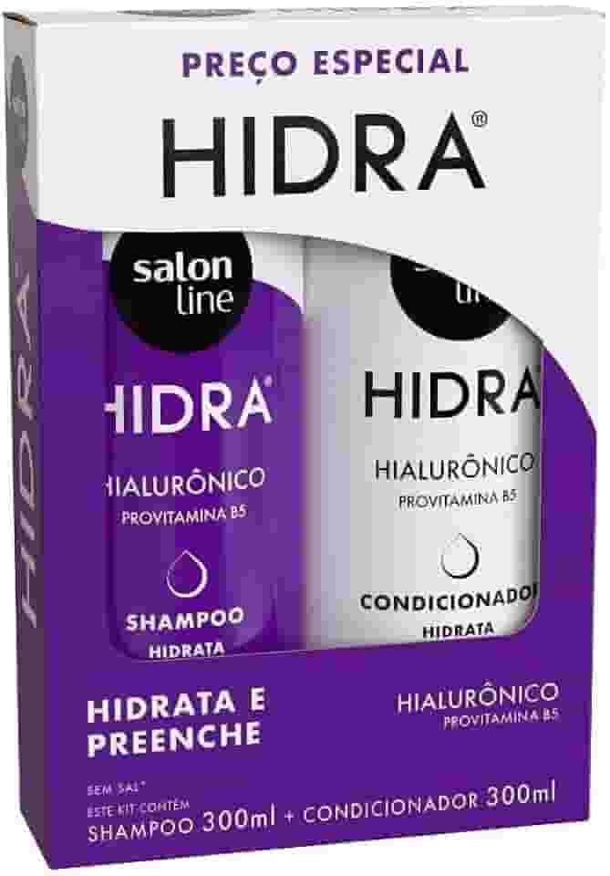 Salon Line, Kit Shampoo e Condicionador, Hidra Hialurônico, Vegano - Cabelos Ondulados, Cacheados e Crespos, 300 ml cada