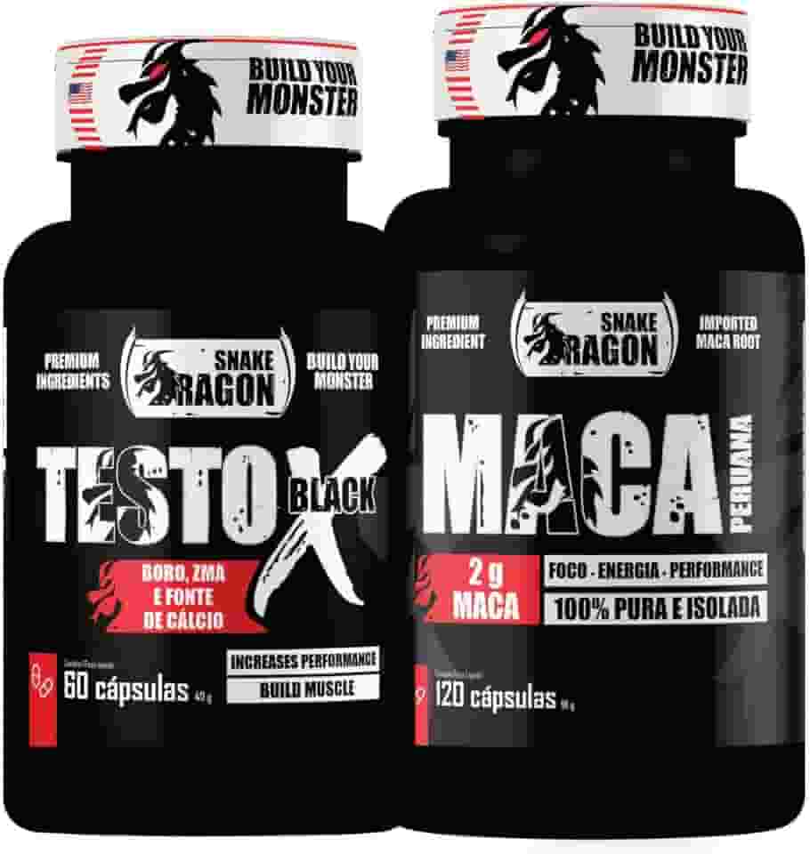 Kit 1x Maca Peruana Negra 120 Capsulas 2000mg Black Pura Premium Importada Para Homens e Mulheres Original + 1x Vitaminas e Minerais X Black 60 Capsulas Boro Magnésio Vitamina B6 B12 e D