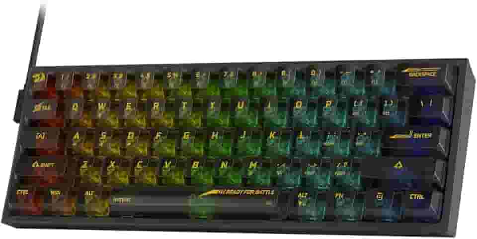 Teclado Mecânico Gamer Redragon Fizz RGB Clear Black 60% Switch Crystal K617CTB-RGB