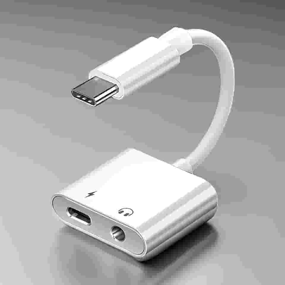 Adaptador Tipo-C Para P2 Fone De Ouvido Universal, Com Entrada De Carga Rápida, Compatível Com Todos Os Modelos De Celular, Marca VARENZIA